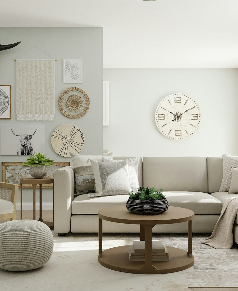 Dining room furnished with wooden and upholstered furniture